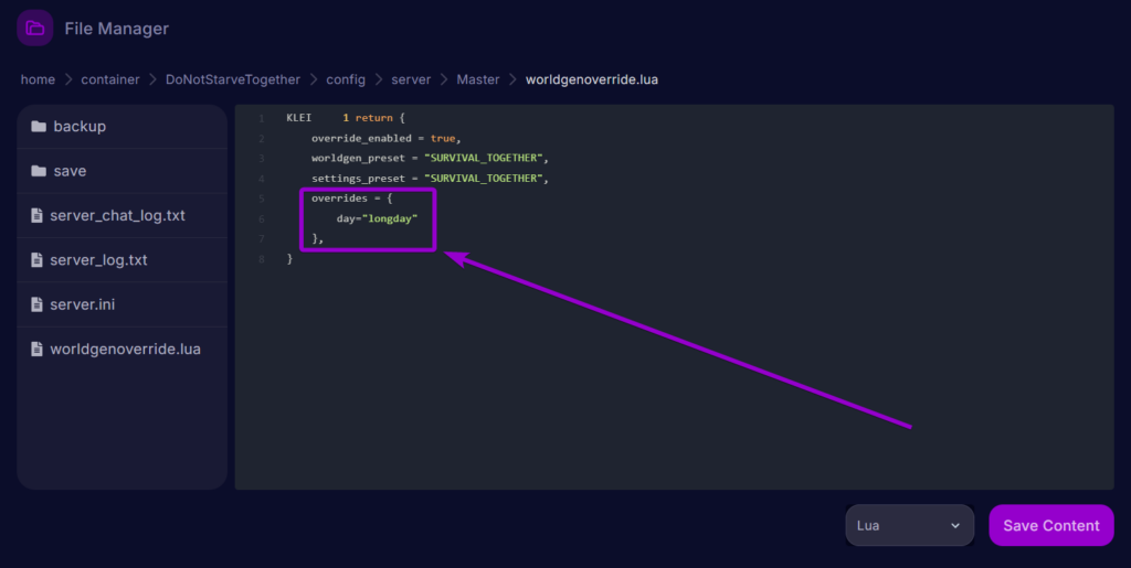Cybrancee Dont Starve Together World Gen File Overrides Outlined