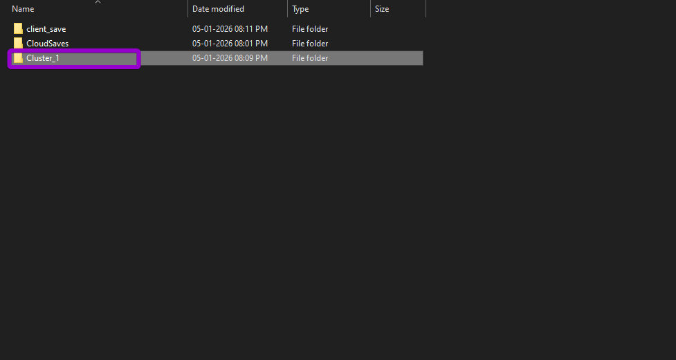 Dont Starve Together Game Files Cluster Folder Outlined