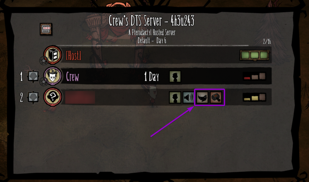 Dont Starve Together Gameplay Kick And Ban Buttons Outlined