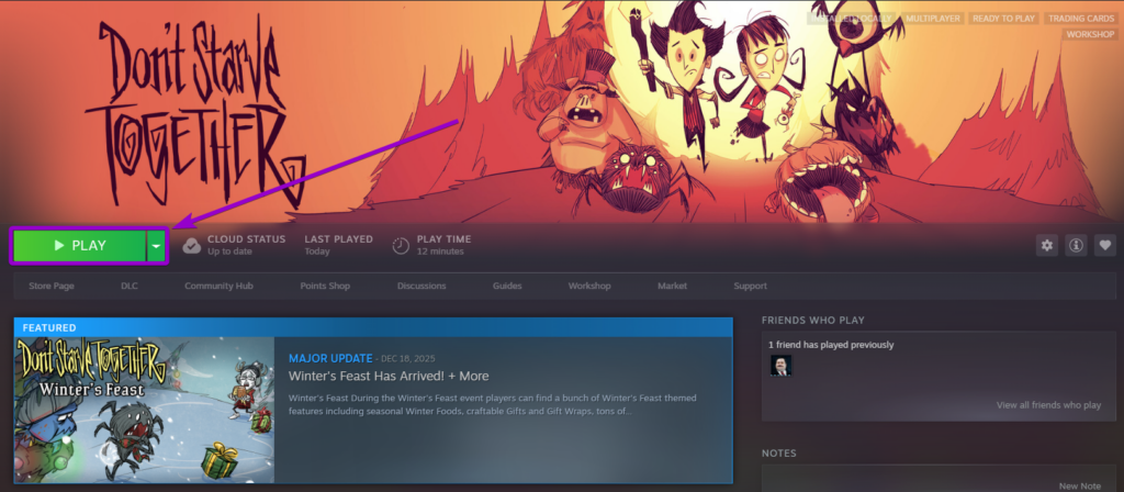 Dont Starve Together Steam Launch Page