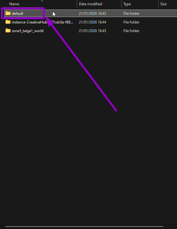 Hytale - World Folder