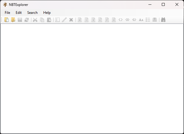 NBTExplorer user interface opened