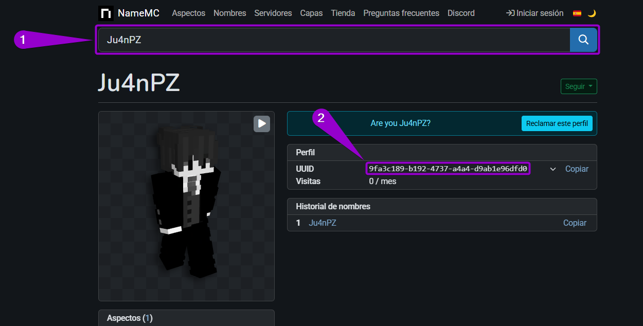 Steps to copy the UUID value
