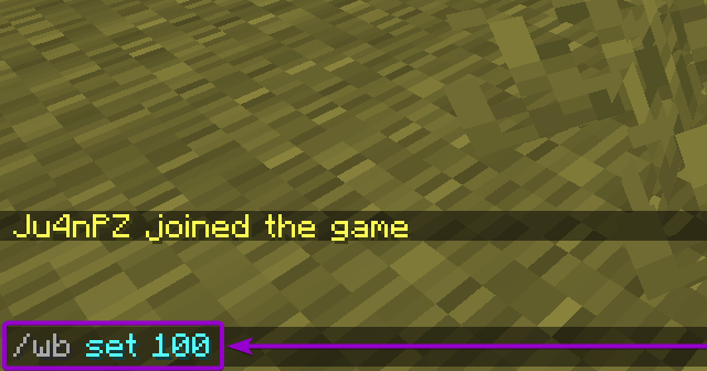 Command to set the exploreable world size