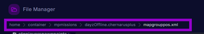 dayz mapgroupspos.xml file path outlined