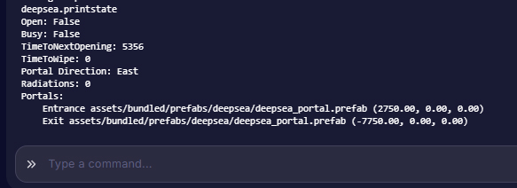 cybrancee console tab deepsea.printstate command
