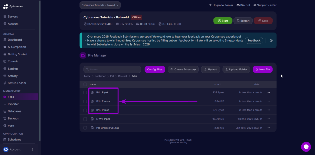 '.pak' file outlined with arrow