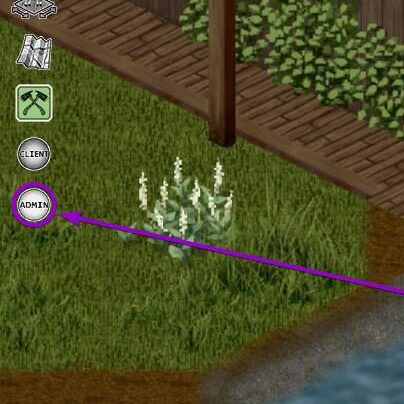 'Admin' button outlined with arrow Project Zomboid Build 42