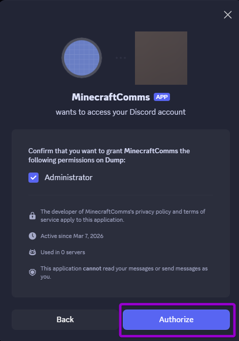 Inviting Discord Bot to the desired server