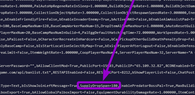 'SupplyDropSpan' outlined with arrow 