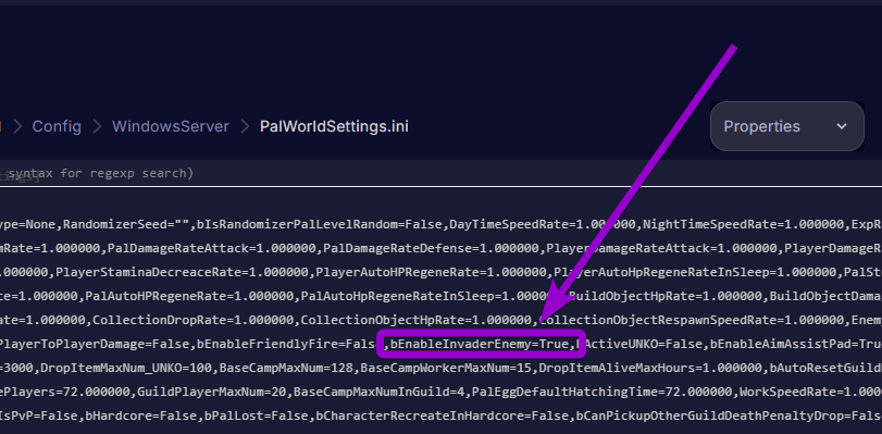 'bEnableInvaderEnemy' outlined with arrow