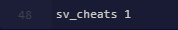 Adding the sv_cheats 1 command to the server.cfg file to enable global cheats