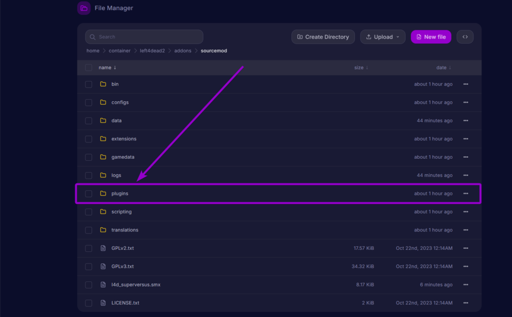 Selecting the Plugins in L4D2