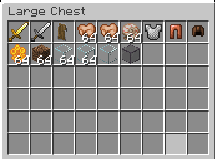 A Minecraft player's chest instantly organizing its items into neat rows after using the ChestSort middle-click feature