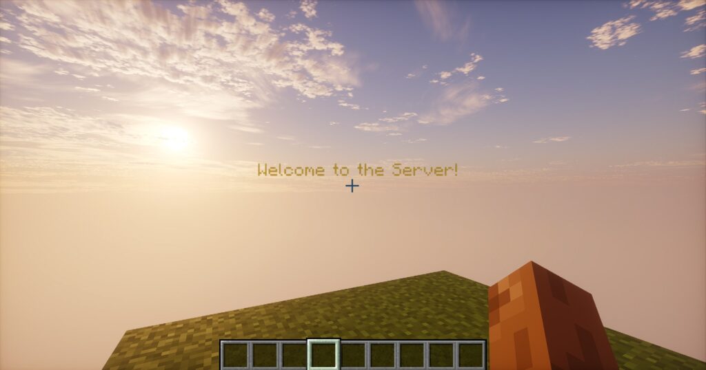 Creating first line of a hologram in Minecraft