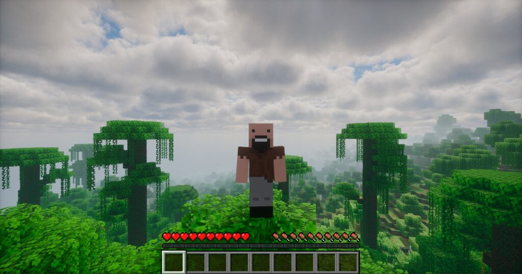 Minecraft successfully displaying a restored skin after using the SkinsRestorer plugin