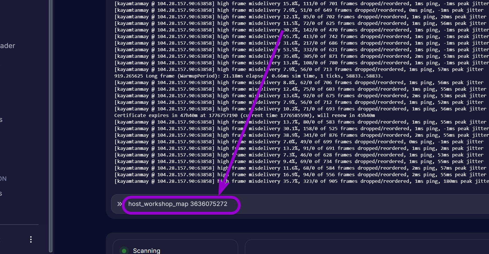 'host_workshop_map ID' outlined with arrow