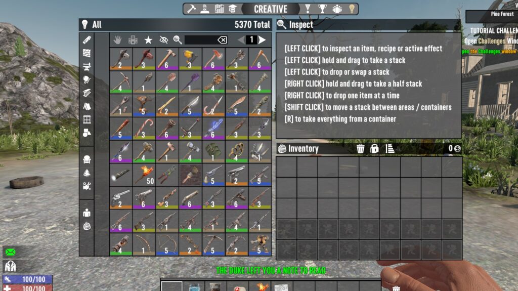 7 Days To Die Game play Creative Menu