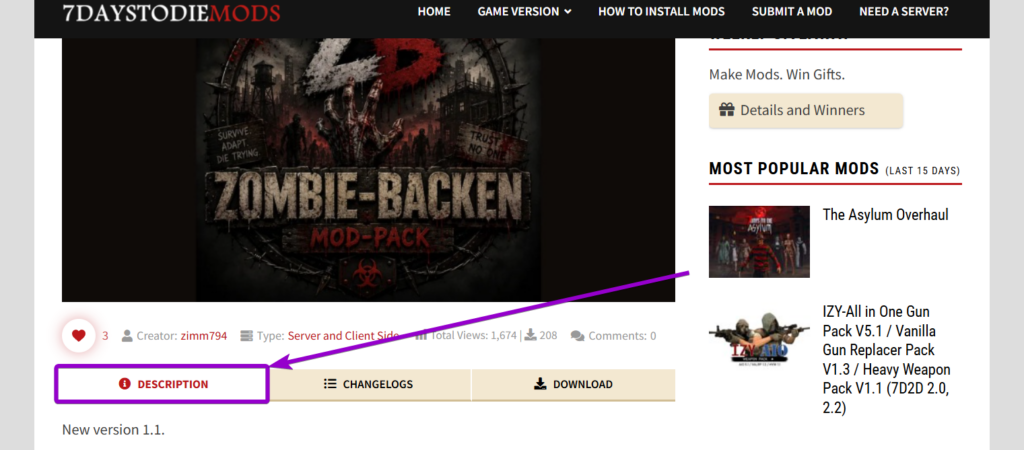 7 Days To Die Mods Description Outlined