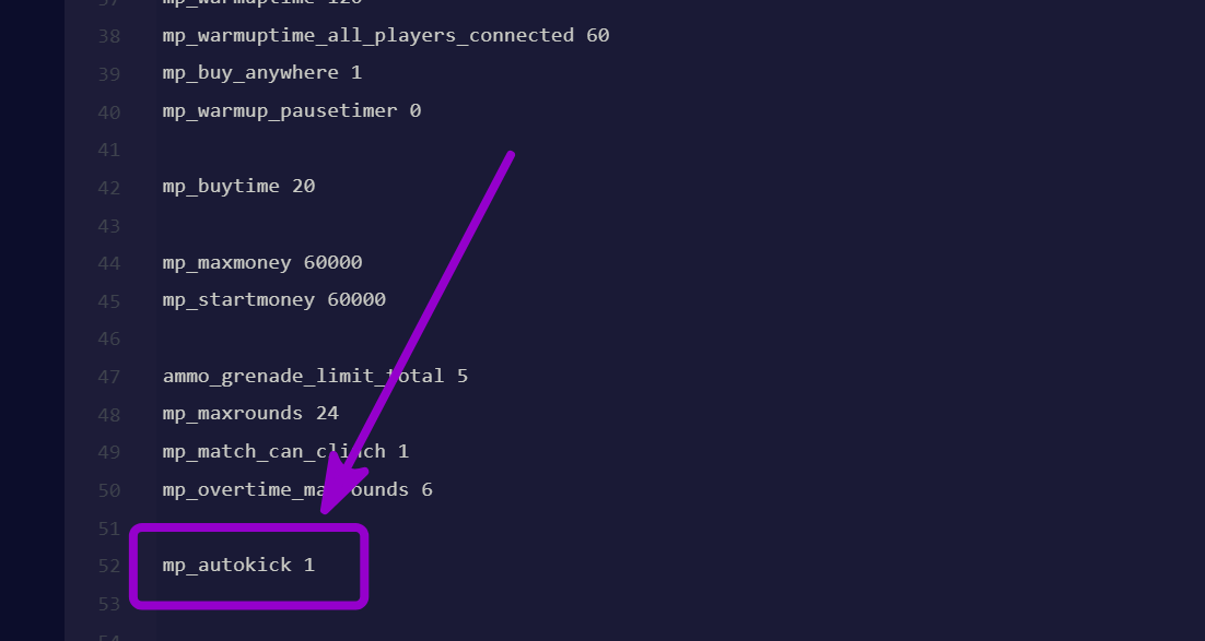 'mp_autokick' outlined with arrow