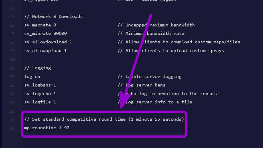 'mp_roundtime' outlined with arrow