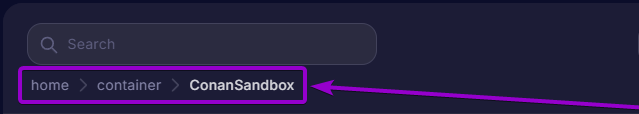 Conan Exiles - Server folder root outlined outlined with arrow