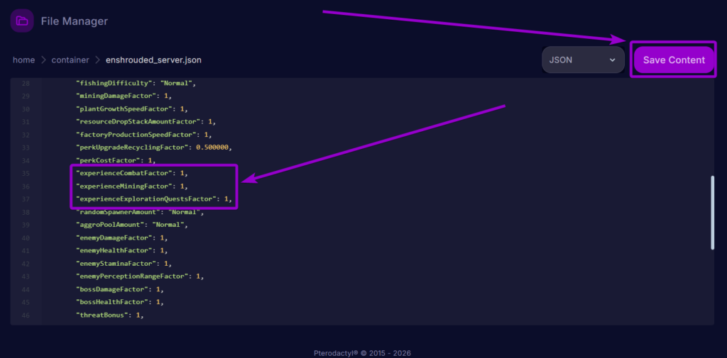 Cybrancee Panel Enshrouded Files Config File Experience Settings Outlined