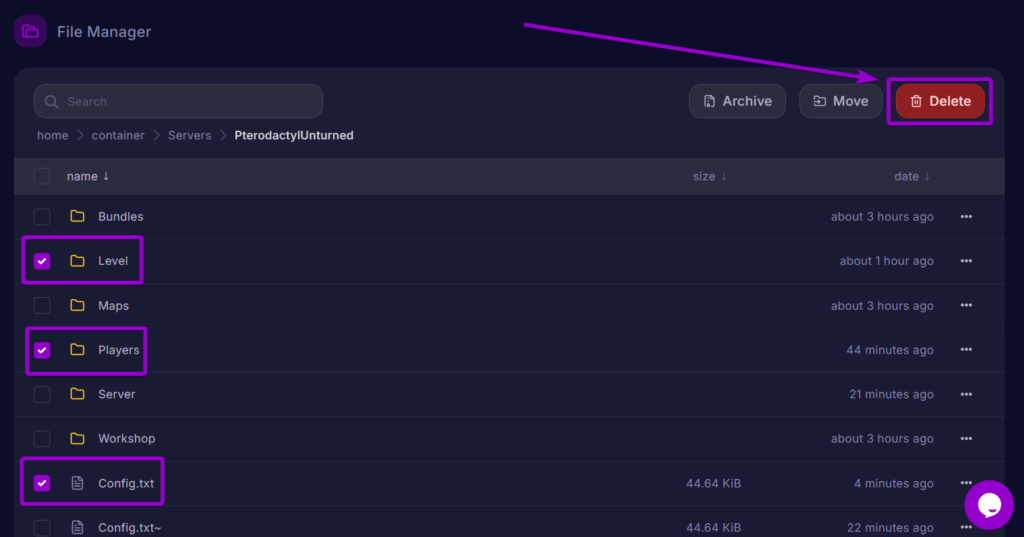 Cybrancee Panel Unturned Files Level Players Config Deleted Outlined Outlined