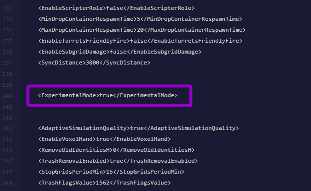 The experimental mode setting changed to true in the configuration file.