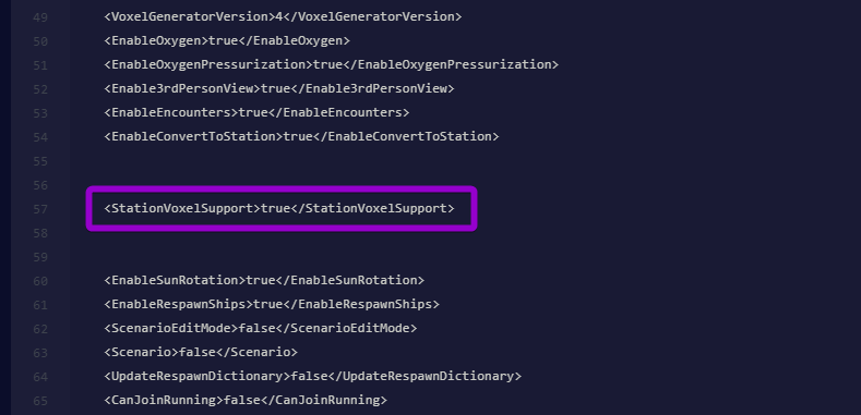StationVoxelSupport tag in the Sandbox_config file