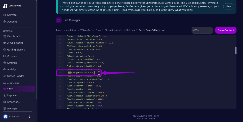 Vrising Sundamagemodifier 0 highlighted with arrow