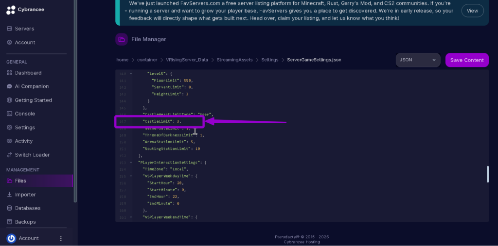 Vrising castlelimit 3 highlighted with arrow