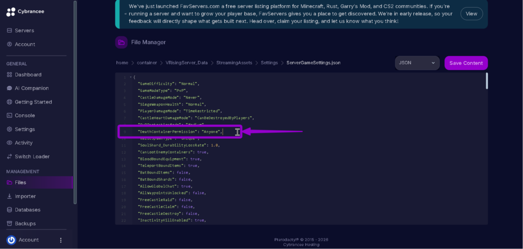 Vrising deathcontainer anyone highlighted with arrow