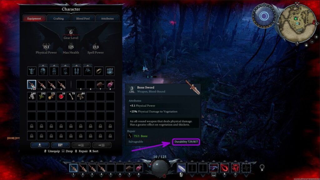 Vrising Durability Highlighted