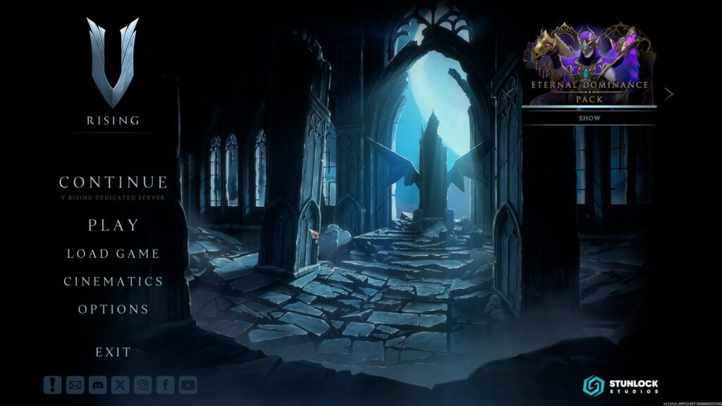 V Rising main menu