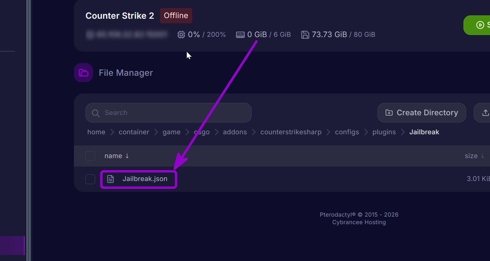 'JailBreak.json' file outlined with arrow