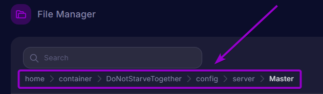 The file manager breadcrumb path pointing to the Master directory.