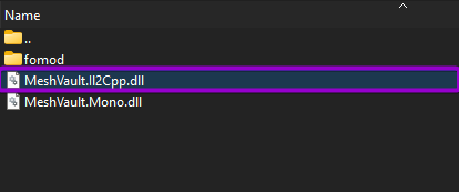 WinRAR archive view showing OverTheCounter.Il2Cpp.dll highlighted for extraction while ignoring Mono file