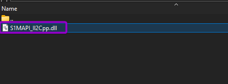 WinRAR archive window displaying S1MAPI_Il2Cpp.dll file highlighted for extraction