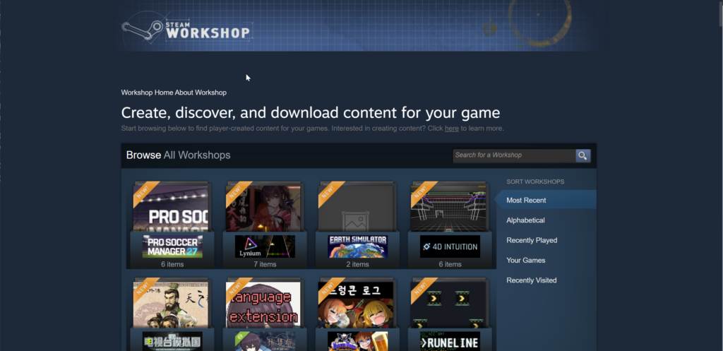 Visit Steam Workshop