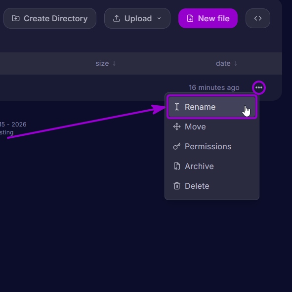 Project Zomboid - Server save 'rename' button outlined with arrow