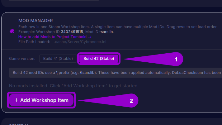 Project Zomboid - Steps to configure the mod manager on the Build 42 (Stable)