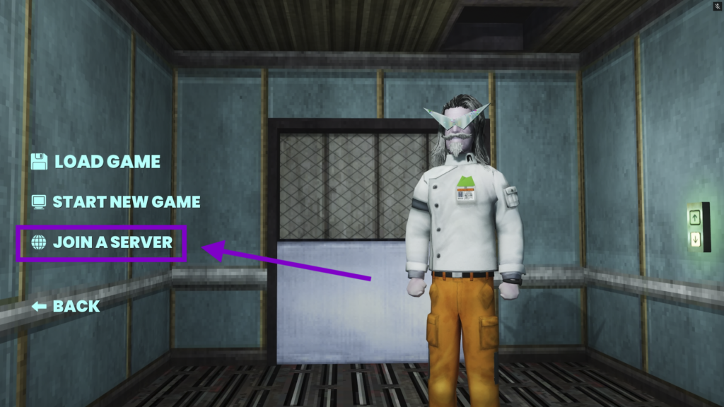 Abiotic Factor game menu with the Join a Server option highlighted