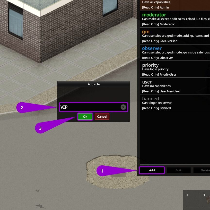 Project Zomboid - Steps to create a new custom role