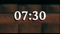 In-game display of the Valheim Clock mod showing numeric time formatted as 07:30