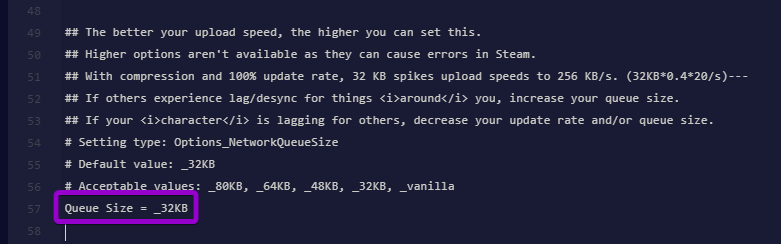 Configuring outbound Queue Size inside CW_Jesse.BetterNetworking.cfg