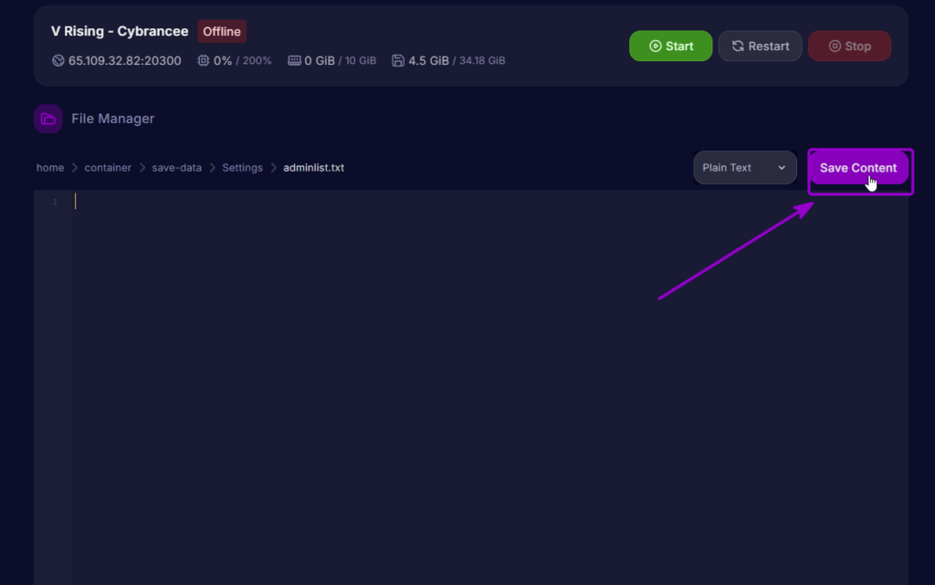 Vrising Admin List Remove Save