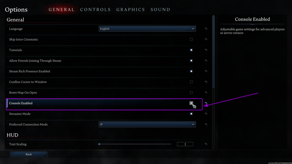 Vrising In game Console Enable