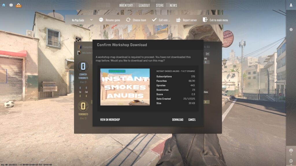 Select Download the map