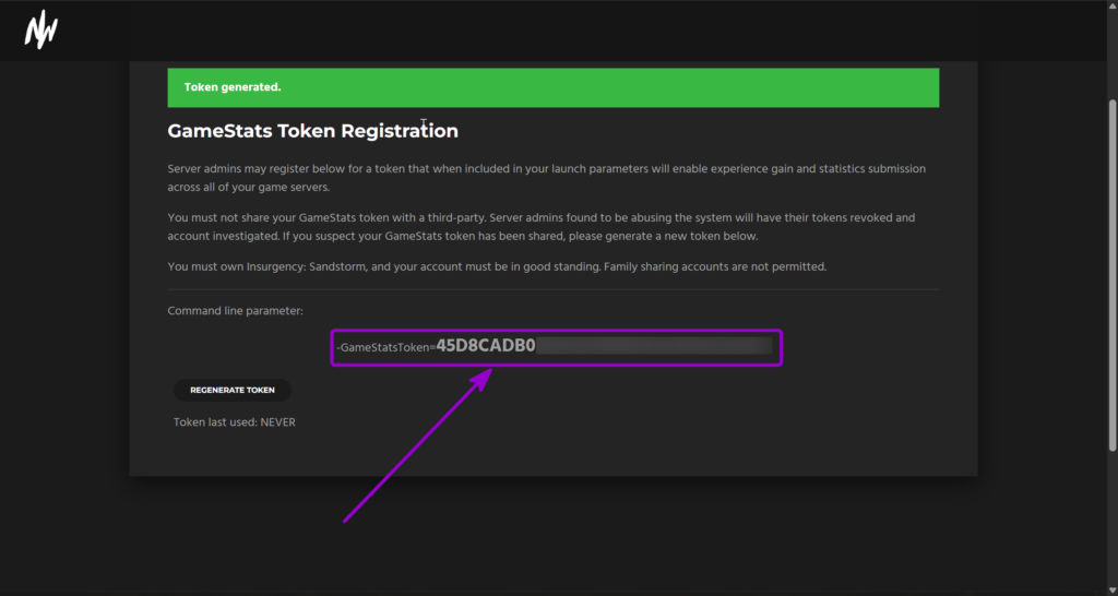 GameStat Token outlinef with arrow